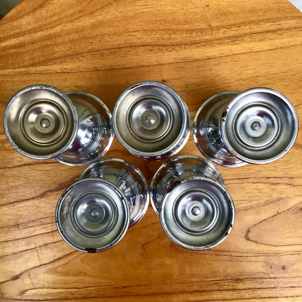 Vintage Stainless Chrome MCM Cocktail Shaker Pitcher with Goblets - Picture 13 of 13